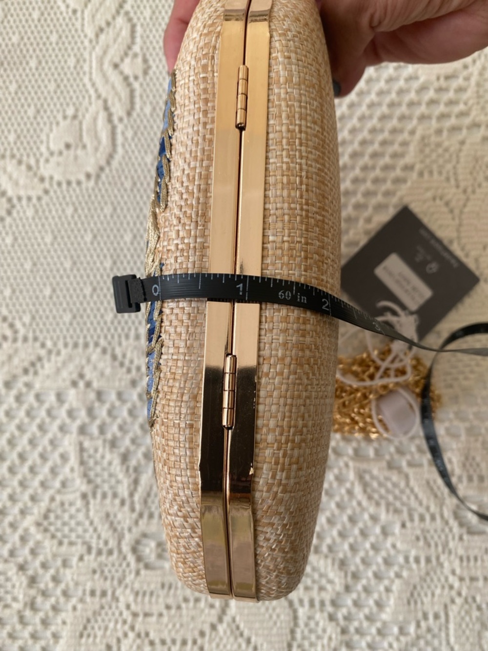Haute Hippie Shell Clutch with Gold Chain - Picture 12 of 12